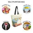 thumbnail image 7 of FORMRS Womens Canvas Tote Bag with Zipper Inner Pocket Shoulder Handbag, Beige Glasses, 7 of 7