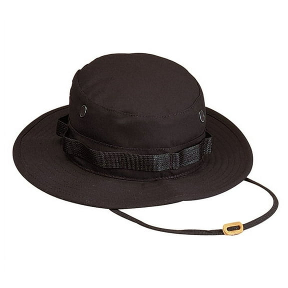 Rothco Black Rip Stop Boonie Hat - 5819 - 7.5