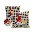 thumbnail image 2 of Outdoor Throw Pillow Cover Gnome with Spring Flower Ladybug Waterproof Cushion Covers 2 Pack Burlap Linen and Checker Grid Pillow Cases Home Decoration for Patio Garden Couch Sofa, 2 of 7