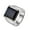 Silver Blue-Sandstone, variant on Men's Stainless Steel 10MM Square Gemstone Crystal Inlaid Plain Engagement Ring Gold Plated Glossy Wedding Band Silver Blue-Stone Size 11