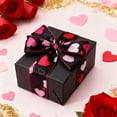 thumbnail image 2 of Valentine's Day Wired Edge Ribbon Pink Heart Fabric Ribbon Double-Sided Craft Ribbon for Wedding Anniversary Birthday DIY Wreath Bow Making,Valentine's Day Satin Ribbon For Wrapping, 2 of 5