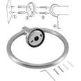 thumbnail image 5 of RUseeN Sliver Towel Ring 2 Pack, SUS304 Stainless Steel Hand Towel Holder for Bathroom Kitchen, Modern Style Towel Hanger, Thicken Ring Towel Holder, Towel Rack Round Wall Mounted, 5 of 7