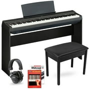 Yamaha P-125 Digital Piano Keyboard Package Black Home Package