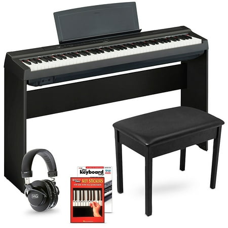 Yamaha P-125 Digital Piano Keyboard Package Black Home Package