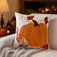 thumbnail image 5 of 2pcs Plush 3D Fall Pumpkin Maple leaf Throw Pillows Covers,Thanksgiving Halloween Fall Decor,Fall Pillow Covers for Home Sofa Couch Bed, 5 of 5