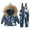 Blue, variant on lnmuld Two Piece Boys Insulated Snowsuit Winter Thermal Outfit Windproof Outdoor Play Warm Gear for Toddlers and Children Size:3-4 Years