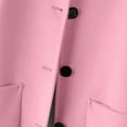 thumbnail image 4 of Lenpel Girls' Overcoats Fall Winter Warm Long Sleeve Collared Button down Long Jackets Mid Length Outwear Coats with Pockets(Pink,12-13 Years), 4 of 6