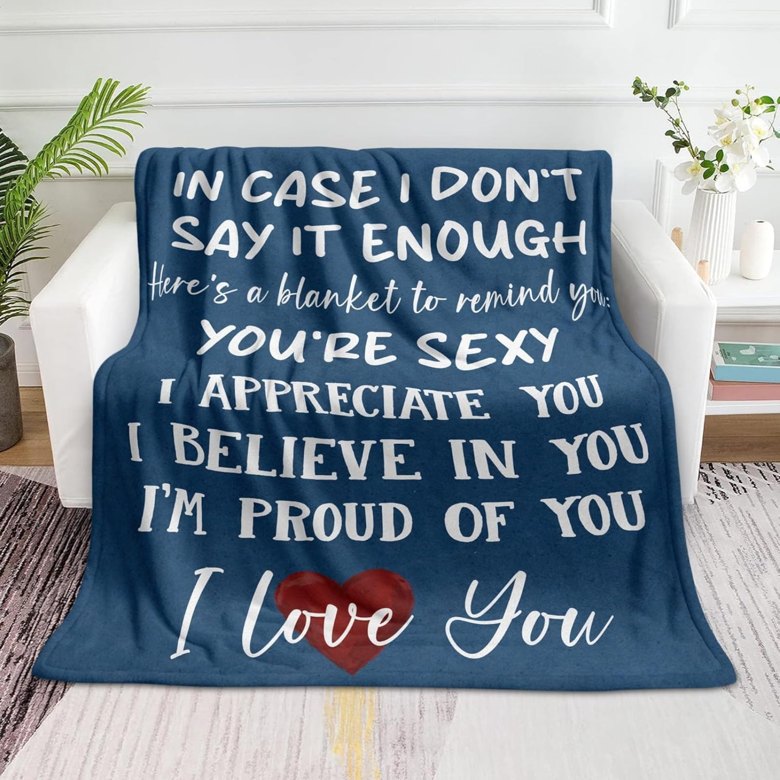 50x60in Anniversary Wedding Gifts for Women - I Love You More Soft Fleece Throw Blanket - Birthday Gifts for Girlfriend Boyfriend Him Her, Wife Husband Gift Ideas, Couple Blanket