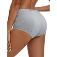 thumbnail image 2 of Unique Bargains Women's High Waist Cotton Briefs with Leak Proof Feature S Gray, 2 of 6