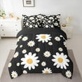 thumbnail image 2 of Feelyou Chic Flower Floral Bedding Comforter Set 7pcs for Women, Vibrant Groovy Daisy King Bedding Sets, Vintage Fashion Style Reversible Bed Sheets, Breathable Home Decor, 2 of 7