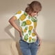 thumbnail image 3 of Balery Pineapple Body de cuello redondo de manga corta para mujer Tops de manga corta Tops básicos-Medium, 3 of 7