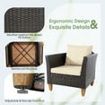 thumbnail image 4 of Patiojoy 3-Piece Outdoor Rattan Sofa Set Wicker Conversation Furniture Set with Cushions, 4 of 7