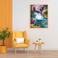 thumbnail image 4 of Cuadros Decorativos Pintura en lienzo de cascada de montaña pintura al óleo sin marco por número póster de arte de pared Tmvgtek embutido en tela, 4 of 9