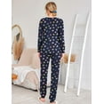thumbnail image 4 of Ekouaer Womens Jogger Pajama Sets Long Sleeve Sleepwear Round Neck Nightwear Soft Pjs Lounge Sets with Pockets, 4 of 4
