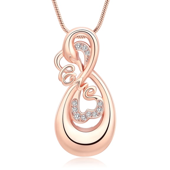 Swan Crystal Urn Necklace For Ashes Cremation Necklace Love Urn Holder Necklaces For Women Infinity Heart Urn Necklaces