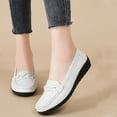 thumbnail image 6 of Miluxas Women Loafers Flexible Breathable Slip-On Comfortable Sole Ladies Shoes for Walking White 10(44), 6 of 9