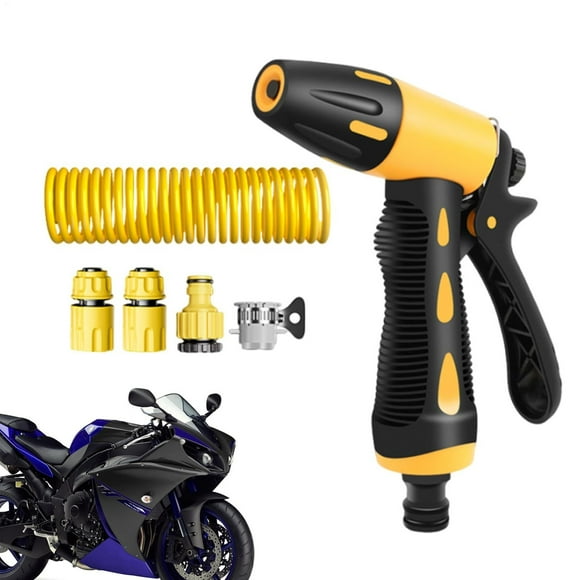 Xuewenshw High Pressure Sprayer Garden Hose Nozzle Sprayer Adjustable And Heavy Duty For Washing Car Sturdy High Pressure Sprayer With Spring Water Pipe Effective Adjustable Sprinklers for Yard