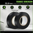 thumbnail image 2 of Black Electrical Tape Waterproof Industrial Grade Electric Tape Electrical Insulation Tape High Adhesion Wiring Tape for Wire Wrapping Electrical Repairs Wire Protection,6 Rolls 3/4 in x 33 ft, 2 of 8