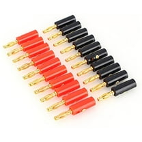 Audio Speaker Cable Connector,20 Pcs 4mm Screw Type Gold Plated Banana Plug Connector Adapter
