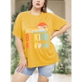 thumbnail image 4 of XCHQRTI Be Kind Womens T-Shirt Plus Size Graphic Tees Casual Loose Fit Tee Top, 4 of 7