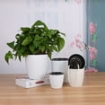 thumbnail image 3 of LEFU for Self-Watering Flower Pot Plastic Imitation Porcelain Planter Indoor Outdoor Garden Container with Inner Pot and Cotton Rope for Plant Care (Multiple Sizes Available), 3 of 10