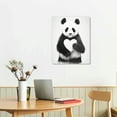 thumbnail image 3 of Nawypu The Stupell Home Decor Collection Black and White Panda Bear Making a Heart Ink Illustration Stretched Canvas Wall Art,  Multi-Color, 3 of 5