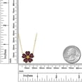 thumbnail image 2 of Gem Stone King 18K Yellow Gold Plated Silver Red Rhodolite Garnet and Yellow Created Sapphire Pendant Necklace for Women (3.65 Cttw, Heart Shape 6MM, with 18 inch Chain), 2 of 4