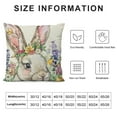 thumbnail image 5 of Awypu Happy Easter Bunny Colorful Srtipes Throw Pillow Covers,Easter Eggs Bunny Spring Cushion Case for Sofa Couch, 5 of 5