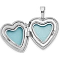 thumbnail image 5 of Sterling Silver Rhodium-Plated 16mm Cat Heart Locket Necklace (18 X 16.2) Made In Hong Kong qls257-18, 5 of 5