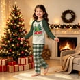 thumbnail image 4 of Onlypjs Family Christmas Pajamas Matching Sets Pine Green Raglan Tops Plaid Pants Holiday Sleepwear Loungewear for Couples, Men and Women, 4 of 5