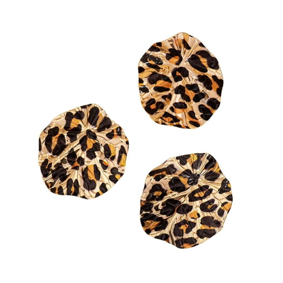 Trendy Leopard Inspired Earrings and Rings Set Suitable for Daily Wear and Special Occasions Parties Supplies Wear