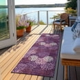 thumbnail image 6 of Addison Rugs Chantille Indoor/Outdoor Transitional Circles Eggplant Washable Runner Rug, 2'3" x 7'6", 6 of 6