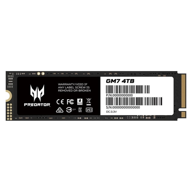 Unidad de Estado Solido SSD Acer PREDATOR GM7 M.2 4TB NVMe 1.4 PCIe 4.0 7200/6300 MB/s