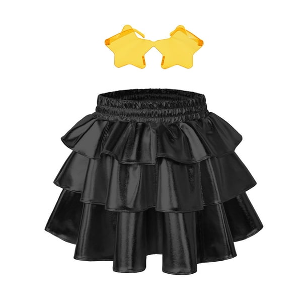 Falda + Shorts para Niñas Perfashion Tutu de Lentejuelas Negro