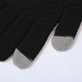 thumbnail image 4 of AWZXDE Women's Winter Thickened Screen Gloves - Knitted Wool for Cold Riding - Warm and Comfortable Mittens for Outdoor Activities Black,One Size, 4 of 5
