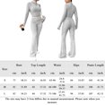 thumbnail image 2 of Pantalones Trajes de punto de 2 piezas Camisas de punto para mujer Conjunto de pantalón Traje deportivo Ygjytge Gris claro T S para Mujer, 2 of 6