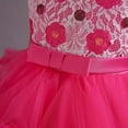 thumbnail image 5 of Wavsuf Flower Girls Dress Nets Bow Hot Pink Princess Dress Size 7-8 Years, 5 of 9