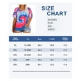 thumbnail image 3 of TIYOMI Womens Plus Size 5X Tops Colorful Tie Dye Oversized T-Shirts Short Sleeve Shirts For Women Dressy Casual Round Neck Slit Tops Workout Pullover Summer T-Shirt 5XL 26W 28W, 3 of 3