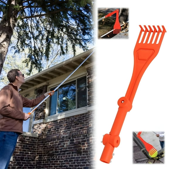 ACDANC Gutter Cleaning Tools Mini Rake Rotatable Handle Gutter Cleaning Tools From The Ground Great For Roofs Gutters And Hard To Reach Areas Easily Leaves Branches And Sca