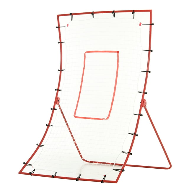 CoSoTower Pitch Back 5 Angles Adjustable Rebounder Net Goal Pitching and Throwing Practice Partner, Baseball/Soccer/Football/Basketball/Volleyball Daily Training