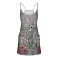 thumbnail image 4 of Midsumdr Summer Dresses for Women 2025 Casual Round Neck Sleeveless Suspender Pullover Dress Floral Printed A-Line Beach Mini Dress with Pockets, 4 of 5