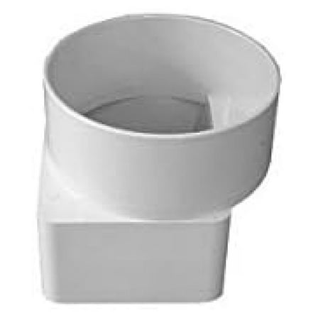 Downspout Adapter 3x4 to 4 Inch Offset, Gutter Connector for Underground Drain Pipes, Rainwater Management System, Durable PVC Construction