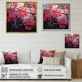 thumbnail image 4 of Designart "Minimalist Botanical Leaves In Red And Black I" Leaves Floater Framed Canvas Prints, 4 of 5