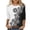 Black, variant on 3/4 Length Sleeve Womens Tops Floral Print Crewneck Loose Fit Dressy Casual Shirts Spring Summer Blouse Going out Top