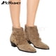 thumbnail image 5 of Botas de tobillo con tachuelas Botas de cuña con punta puntiaguda retro Botas de estilo británico para mujer Botas de vaquero occidental Multicolor Venta de gran tamaño, 5 of 5