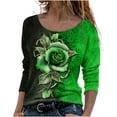 thumbnail image 1 of Tunique Décontractée à Manches Longues Col Rond Ample Confortable Blouse Vintage Mode Imprimée T-Shirts d'Automne pour Femmes, 1 of 5