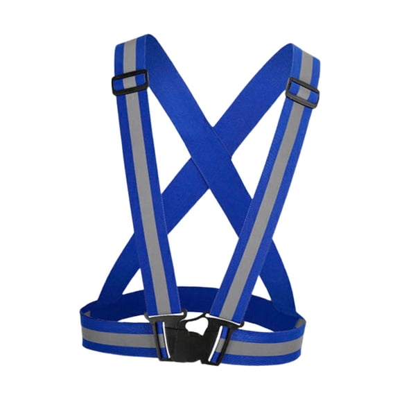 Chaleco reflectante de seguridad, correas elásticas, tirantes reflectantes, cinturón reflectante ligero, chaleco de trabajo para trabajadores, Azul