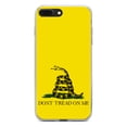 thumbnail image 1 of DistinctInk Clear Shockproof Hybrid Case for iPhone 7 PLUS / 8 PLUS (5.5" Screen) - TPU Bumper, Acrylic Back, Tempered Glass Screen Protector - Don't Tread On Me - Gadsden Flag, 1 of 5