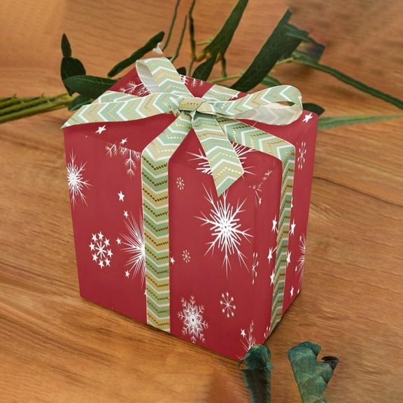 Wrapping Paper Gift Wrap – Red Snowflakes – 1 Roll