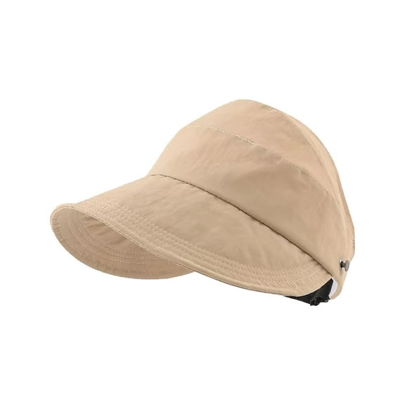 TOPRenddon Women's Foldable Sun Hat UPF 50  Wide Brim | Packable Travel Beach Hat with Chin Strap | Ponytail Friendly UV Protection for Hiking